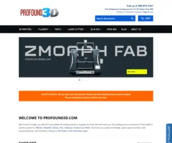 Profound3D.com(3D Printing Solutions From Zortrax) Screenshot