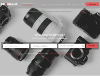 Proframe.fr(Location de matériel audiovisuel à Paris et en Île de France) Screenshot