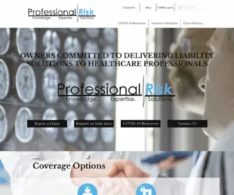 Profrisk.com(Medical Professional Liability Solutions with Professional Risk) Screenshot