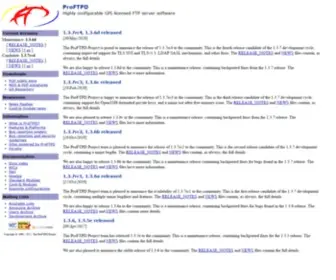 Proftpd.org(The Official ProFTPD web site. ProFTPD) Screenshot