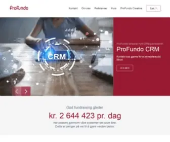 Profundo.no(Det ledende fundraisingmiljøet i Norge) Screenshot