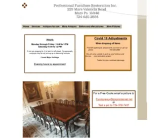 Profurniturerestoration.com(Professional Furniture Restoration Inc) Screenshot