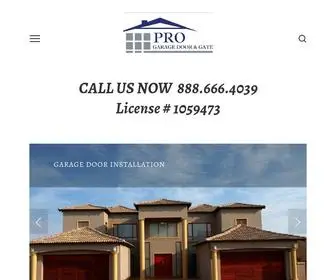 Progaragedoorandgate.com(Pro Garage Door & Gate) Screenshot