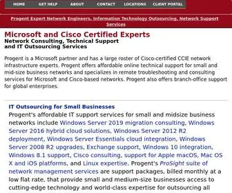 Progent.com(Certified Microsoft and Cisco Computer Network Consultants) Screenshot