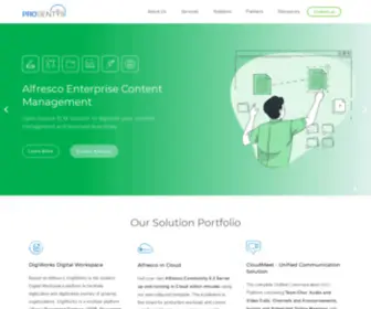 Progentys.com(Alfresco Enterprise Content Management Consulting) Screenshot