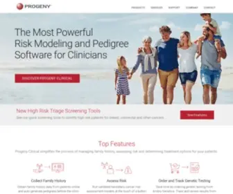 Progenygenetics.com(Genetic Pedigree Software) Screenshot