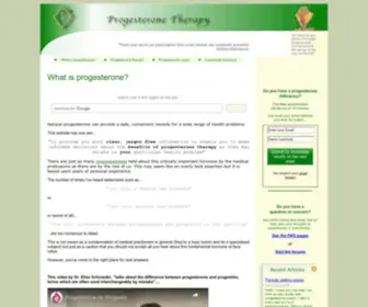 Progesteronetherapy.com(Natural progesterone) Screenshot