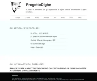 Progettodighe.it(Il punto di riferimento per gli appassionati di dighe) Screenshot