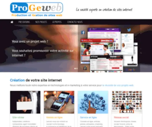 Progeweb.com(Création de sites internet à Nice et Cagnes) Screenshot