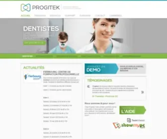 Progitek.ca(Logiciels de gestion pour pratique dentaire) Screenshot