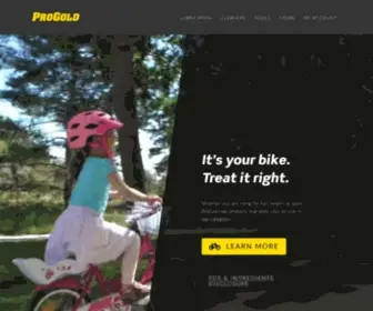 Progoldmfr.com(Lubricants, Cleaners, and Tools for Bicycle Maintenance) Screenshot