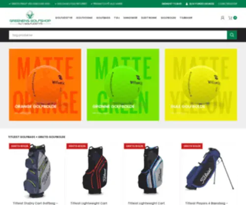 Progolfscandinavia.dk(Golfbolde med logo) Screenshot