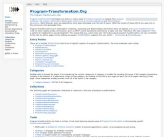 Program-Transformation.org(Program Transformation) Screenshot