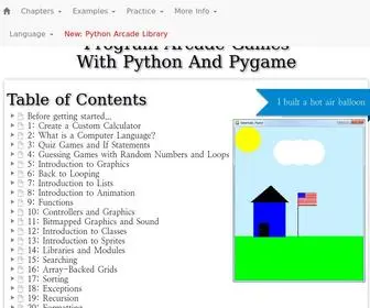 Programarcadegames.com(Program Arcade Games With Python And Pygame) Screenshot