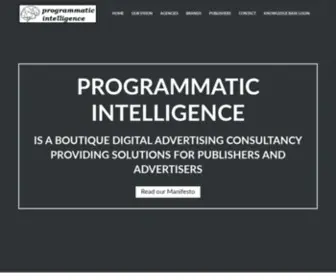 Programmaticintelligence.com(Programmatic Intelligence) Screenshot