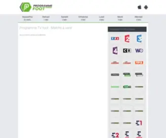 Programmefoot.com(Toute) Screenshot