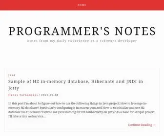 Programmersnotes.com(Notes from my daily experience as a software developer) Screenshot