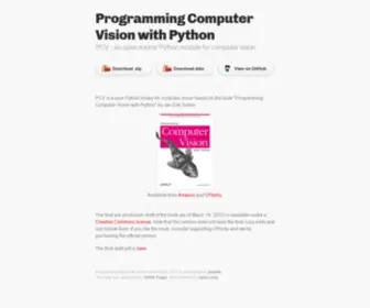 Programmingcomputervision.com(Programming Computer Vision with Python) Screenshot