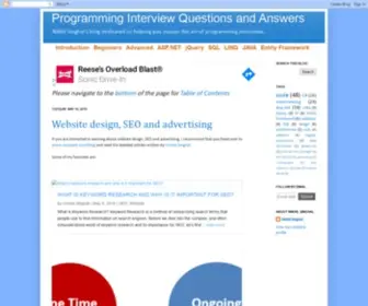 Programminginterviews.info(Programming Interview Questions and Answers) Screenshot
