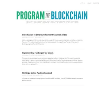 Programtheblockchain.com(Program the Blockchain) Screenshot