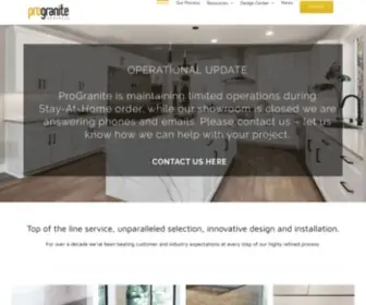 Progranite.net(Kitchen and Bathroom Countertops) Screenshot