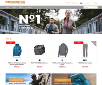 Progress-CZ.cz(Progress sportswear) Screenshot