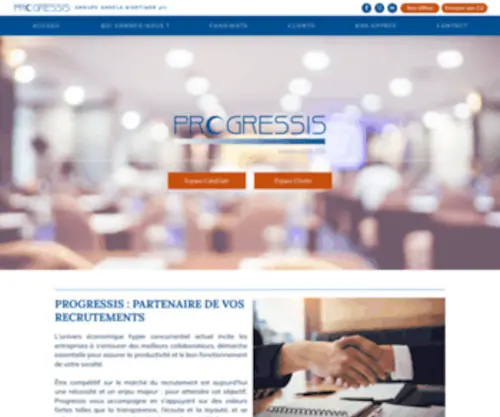Progressis.com(Agence de Recrutement à Paris) Screenshot
