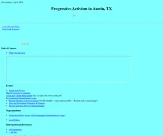 Progressiveaustin.org(Austin, TX, Activism) Screenshot