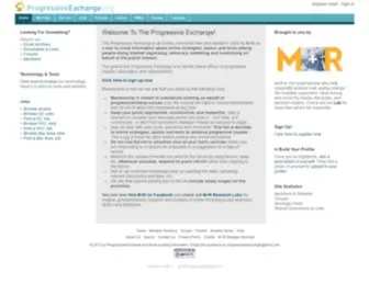 Progressiveexchange.org(The ProgressiveExchange Online Community) Screenshot