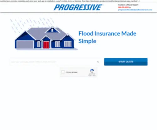 Progressiveflood.com(Get your instant quote) Screenshot