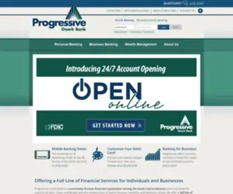 Progressiveozarkbank.com(Progressive Ozark Bank) Screenshot