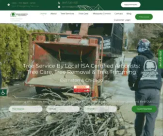 Progressivetree.com(Tree service company offering residential & commercial services) Screenshot