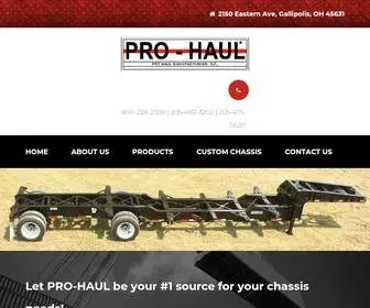 Prohaul.com(Quality Intermodal Container Chassis and Trailer Manufacturing) Screenshot