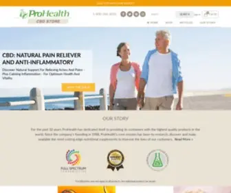 Prohealthcbdstore.com(ProHealth CBD Store) Screenshot