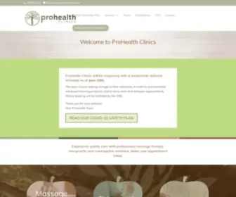 Prohealthclinics.com(ProHealth Clinics) Screenshot