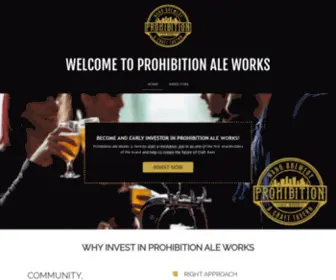 Prohibitionaleworks.com(Craft Nano Brewery) Screenshot