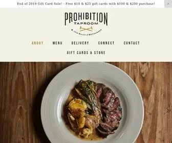 Prohibitiontaproom.com(Prohibition Taproom) Screenshot