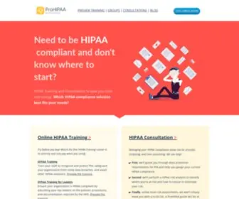 Prohipaa.com(Online HIPAA Compliance Training) Screenshot