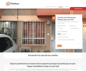 Prohogar.com.mx(Casas y departamentos en venta Tecamac) Screenshot