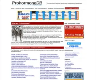 Prohormonedb.com(Prohormone Database) Screenshot