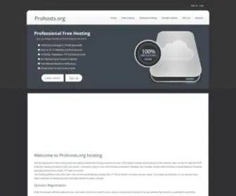 Prohosts.org(Professional Free Hosting) Screenshot