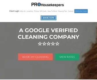 Prohousekeepers.com(Cleaning Services & Maids) Screenshot