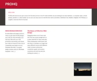 Prohq.com(Website Development and Hosting for the tri) Screenshot