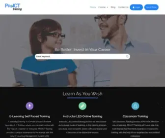 Proicttraining.com(Leading Online Certification Courses Provider) Screenshot
