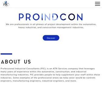 Proindcon.com(Professional Industrial Consultants) Screenshot