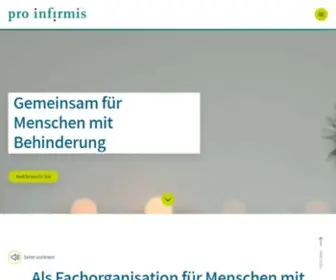 Proinfirmis.ch(Fachorganisation für Menschen mit Behinderungen ) Screenshot