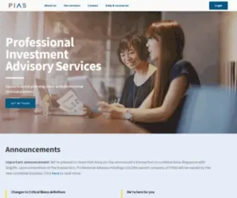 Proinvest.com.sg(Professional Investment Advisory Service) Screenshot