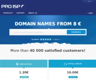 Proisp.eu(LiteSpeed Web Hosting and Domain Names for all your needs) Screenshot