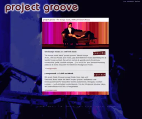 Project-Groove.com(Live lounge music & chill out music by project groove) Screenshot