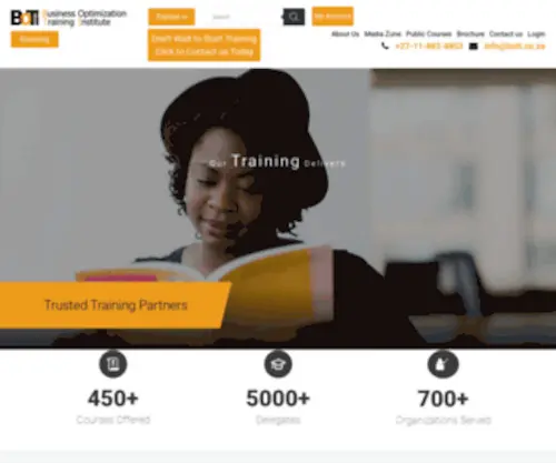 Project2010.co.za(Business Optimization Training Institute) Screenshot